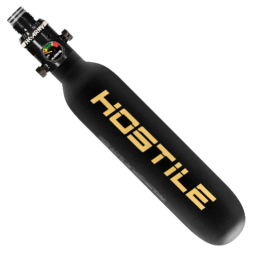 Alpha Air 15ci 4500psi Compressed Air Tank w/HP8 Regulator - Hostile Prestige (Black/Gold)