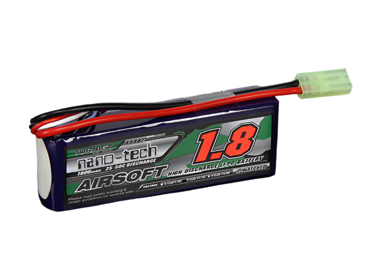 Turnigy Nano-Tech Lipo 11.1v 1800mAh 25C Battery (Brick Type) (Mini Tamiya)
