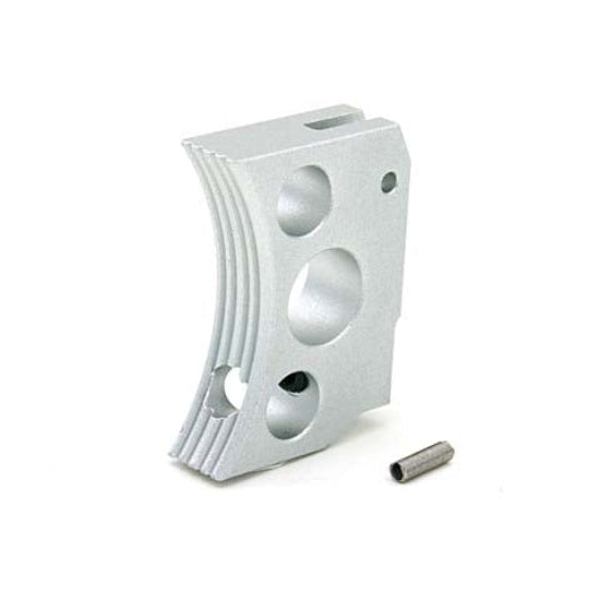 AIP Airsoft TM Hi-Capa Aluminum Curved Trigger (Type E) Long Silver