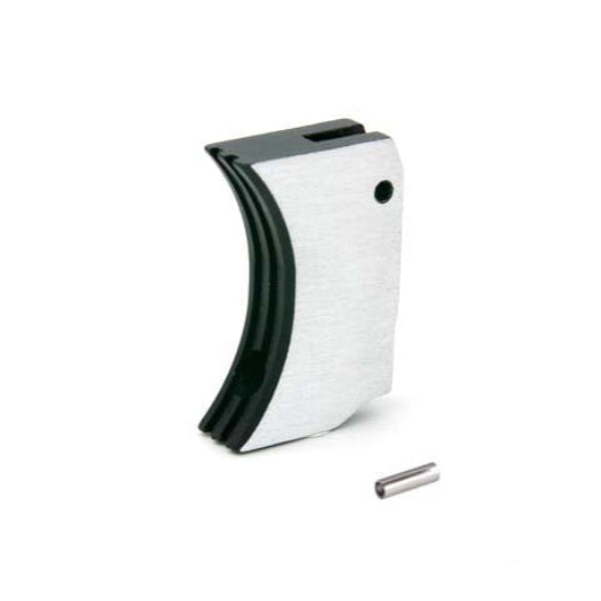 AIP TM Hi-Capa Aluminum Trigger - Type H Curved Short - 2 Tone Black/Silver (GG08-07)