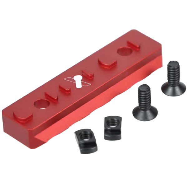 Airsoft 6 Slot Aluminum Rail Segment (M-LOK) - Red (GG06-14)