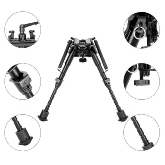 Airsoft AEG Adjustable Bi-Pod System (6-9 Inch) - Black (GG06-20)