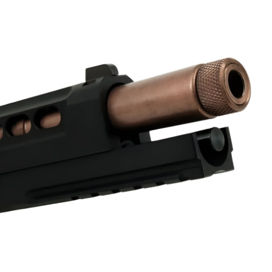 Airsoft Masterpiece TM Hi-Capa 5.1 Threaded Steel Outer Barrel with Thread Protector (.45 ACP Marking) - Copper
