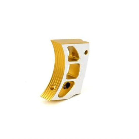 Airsoft Masterpiece TM Hi-Capa Aluminum Curved Trigger (Type 11) 2 Tone Silver Gold