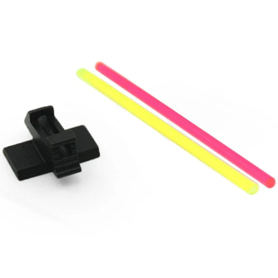 Airsoft Masterpiece TM Hi-Capa 4.3/5.1 Front Sight w/Fiber Optic Rods (SV Type 1) - Black