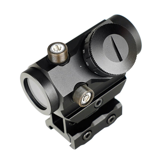 Airsoft T-1 Style 22mm Red Dot Sight with 1" Riser Picatinny Mount - Black