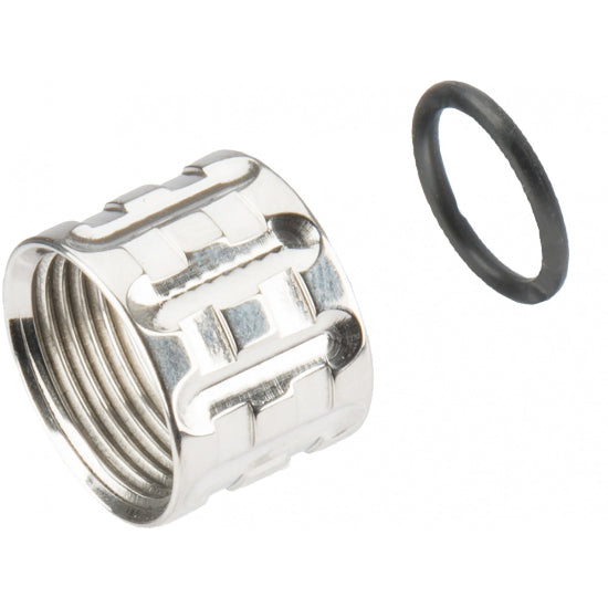 Atlas Custom Works 14mm CCW Outer Barrel Thread Protector - PILLAR Silver (GG10-13)