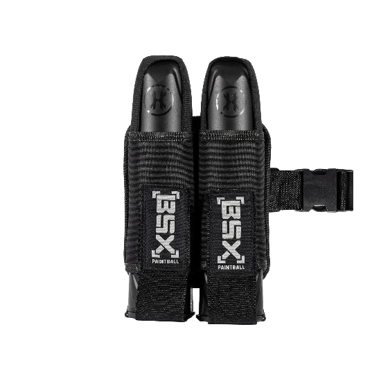 BSX 2 Pod Paintball Pouch with Belt - Black