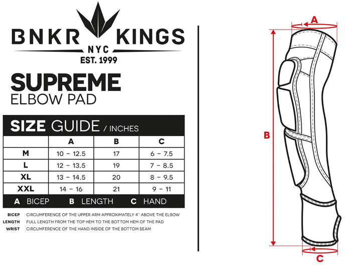 Bunkerkings V2 Supreme Elbow Pads - Black
