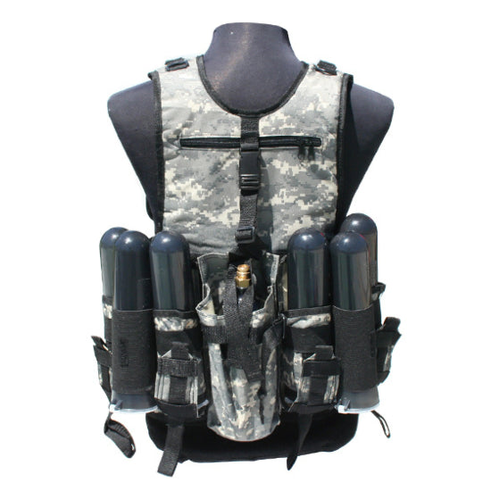 GXG Deluxe Tactical Vest Paintball Harness - ACU Camo