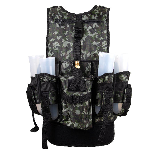 GXG Deluxe Tactical Vest Paintball Harness - Digi Green