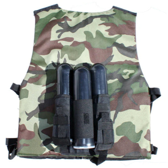GXG Reversible Padded Chest Protector w/Pockets - Black/Woodland