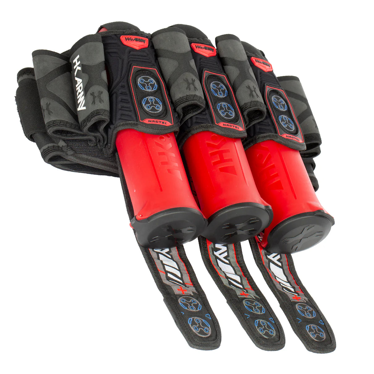 HK Army Magtek Paintball Pod Harness - Black/Red 3+2+4