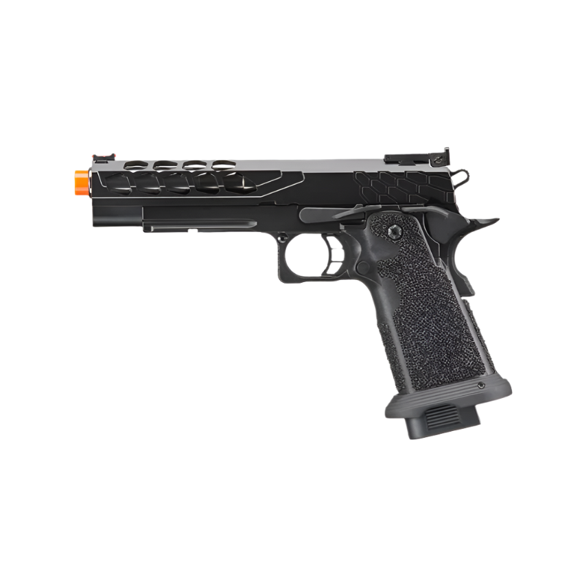 Lancer Tactical Stryk Hi-Capa 5.1 GBB Green Gas Airsoft Pistol - Black