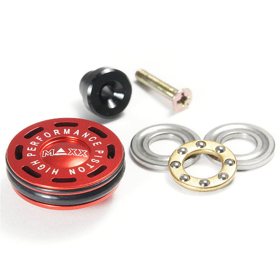 MAXX CNC Aluminum Double O-ring Ball Bearing Piston Head for V2 M4 AEG - Red (GG09-12)