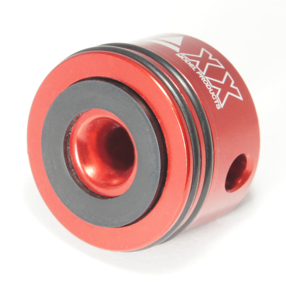 MAXX CNC Aluminum Gearbox Double Air Seal & Damper Cylinder Head for V2 M4 AEG - Red (GG09-12)