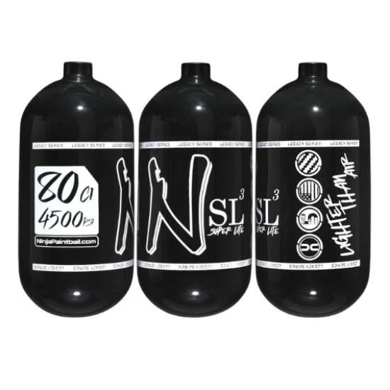 Ninja SL3 80ci 4500psi Compressed Air Tank (Bottle Only) Gloss Black/White