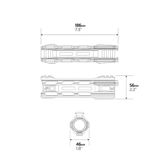 Planet Eclipse EMF200 EMC Handguard 7.5" (MLOK) - Black