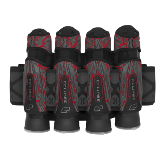 Planet Eclipse HK ZeroG 2.0 Paintball Pod Harness - Fighter Red 4+3+4