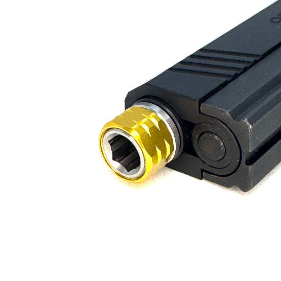 SCS CNC Outer Barrel Muzzle Thread Protector 14mm CCW - Gold