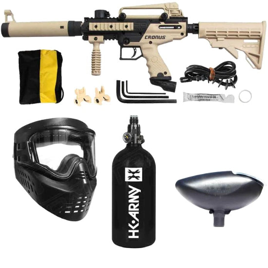 Tippmann Cronus Tactical Paintball Gun Starter Package - Black/Tan