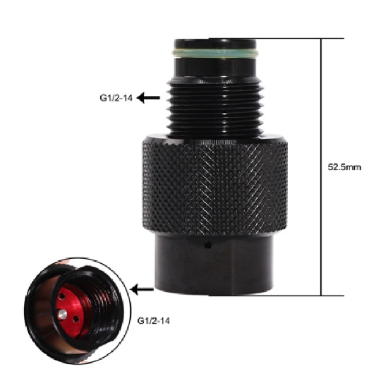 Universal Tank to Gun Inline Twist On/Off ASA (Air Source Adapter)