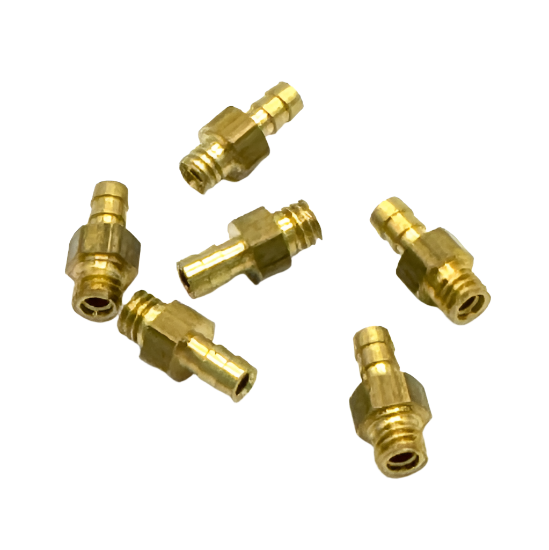 WGP Autococker 3-Way Hose Barb Fitting (6/40) (6 Pack) - Brass (GG11-11)