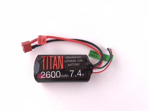 Titan Power Airsoft AEG Li-Ion 7.4v 2600mAh 10C Rechargeable Battery (Brick Type) (Deans)