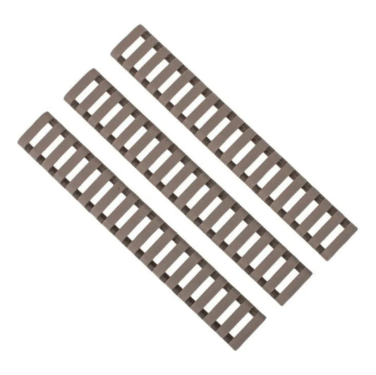 18 Panel Picatinny Ladder Rail Protector Cover (3 Pack) - FDE