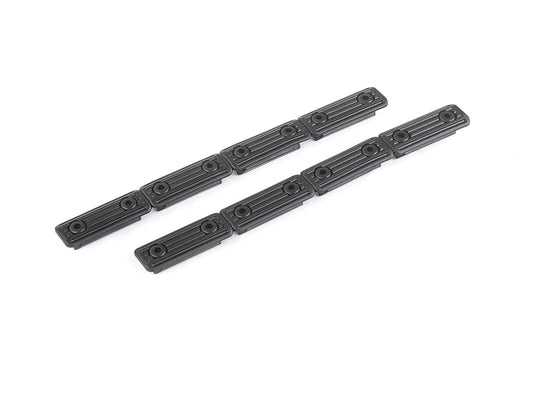 ASG Airsoft AEG M-LOK Rubber Rail Slot Cover Set (2 Piece) - Black (GG07-06)