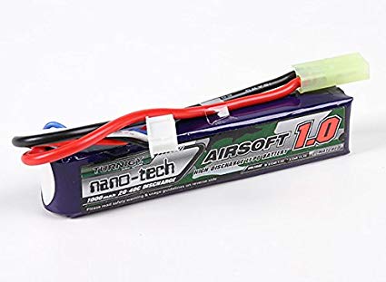 Turnigy Nano-Tech Airsoft AEG Lipo 11.1v 1000mAh 20C Rechargeable Battery (Stick Type) (Mini Tamiya)