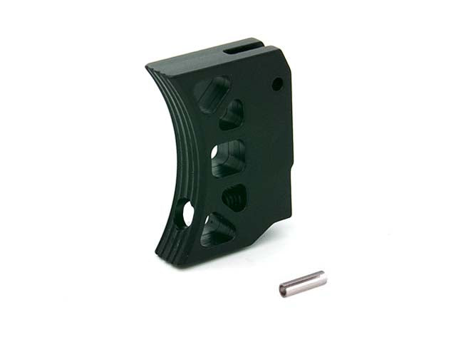 AIP TM Hi-Capa Gas Blowback Airsoft Pistol Aluminum Trigger (Type J) Curved - Long (GG08-07)