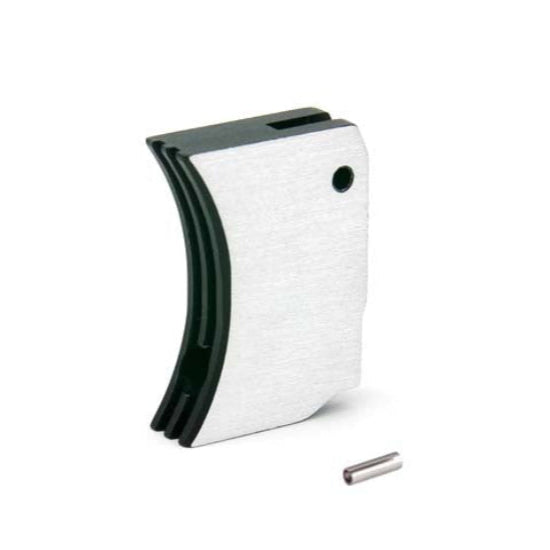 AIP TM Hi-Capa Aluminum Trigger - Type G Curved Long - 2 Tone Black/Silver (GG06-18)