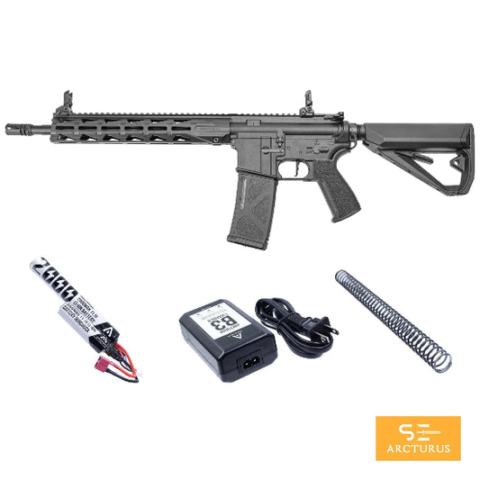 ARCTURUS Airsoft AEG LWT MK-III Carbine 12" M4 Sport Rifle Starter Pack - Black
