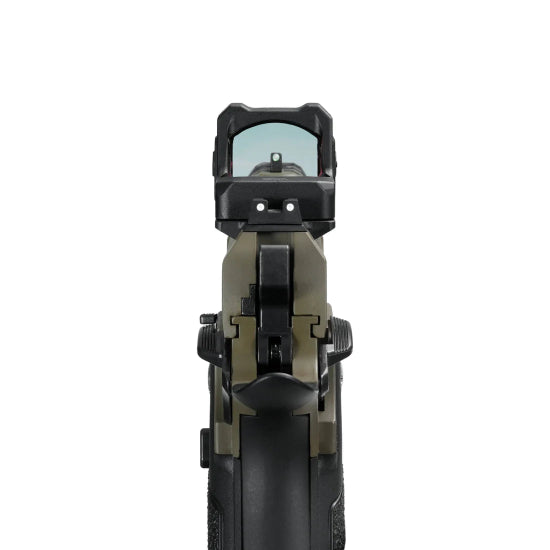 ARCTURUS Vanguard 4.3" Hi-Capa GBB Pistol w/Optics Ready Slide & ARS-1 Red Dot Combo Black/Tan