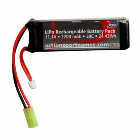 ASG LiPo 11.1V 2200mAh 30C Battery (Mini Tamiya)