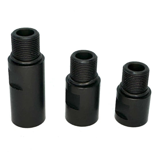 Airsoft AEG Barrel Extension Set (Male 14mm CCW to Female 14mm CCW) - Black