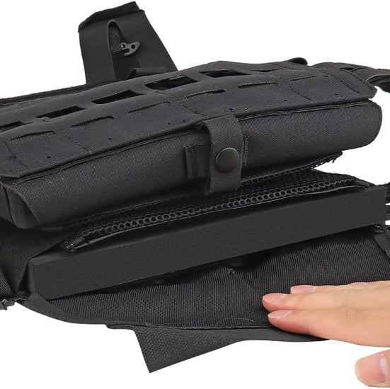 G-Force Airsoft Lightweight SPC Laser Cut Molle Tactical Vest - Black