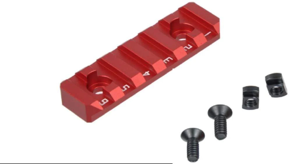 Air Strike Airsoft Rail Segment 6 Slot (M-Lok) - Red (GG06-14)