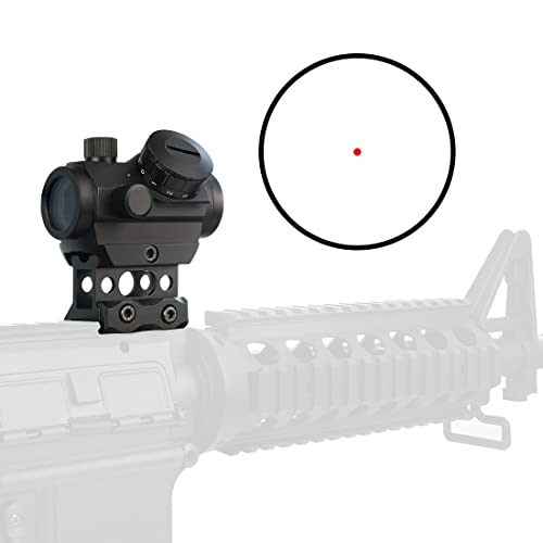 Air Strike T-1 Style 22mm Red Dot with 1" Riser Mount (Picatinny) - Black