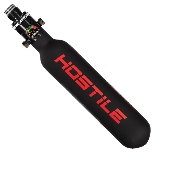 Alpha Air 15ci 4500psi Compressed Air Tank w/HP8 Regulator - Hostile Slayer (Black/Red)