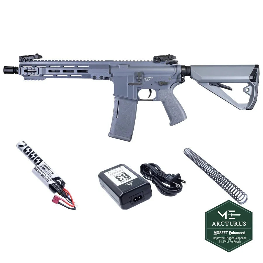 Arcturus LWT MK-I CQB 10" M-LOK AEG Airsoft Rifle (Starter Pack) - Grey