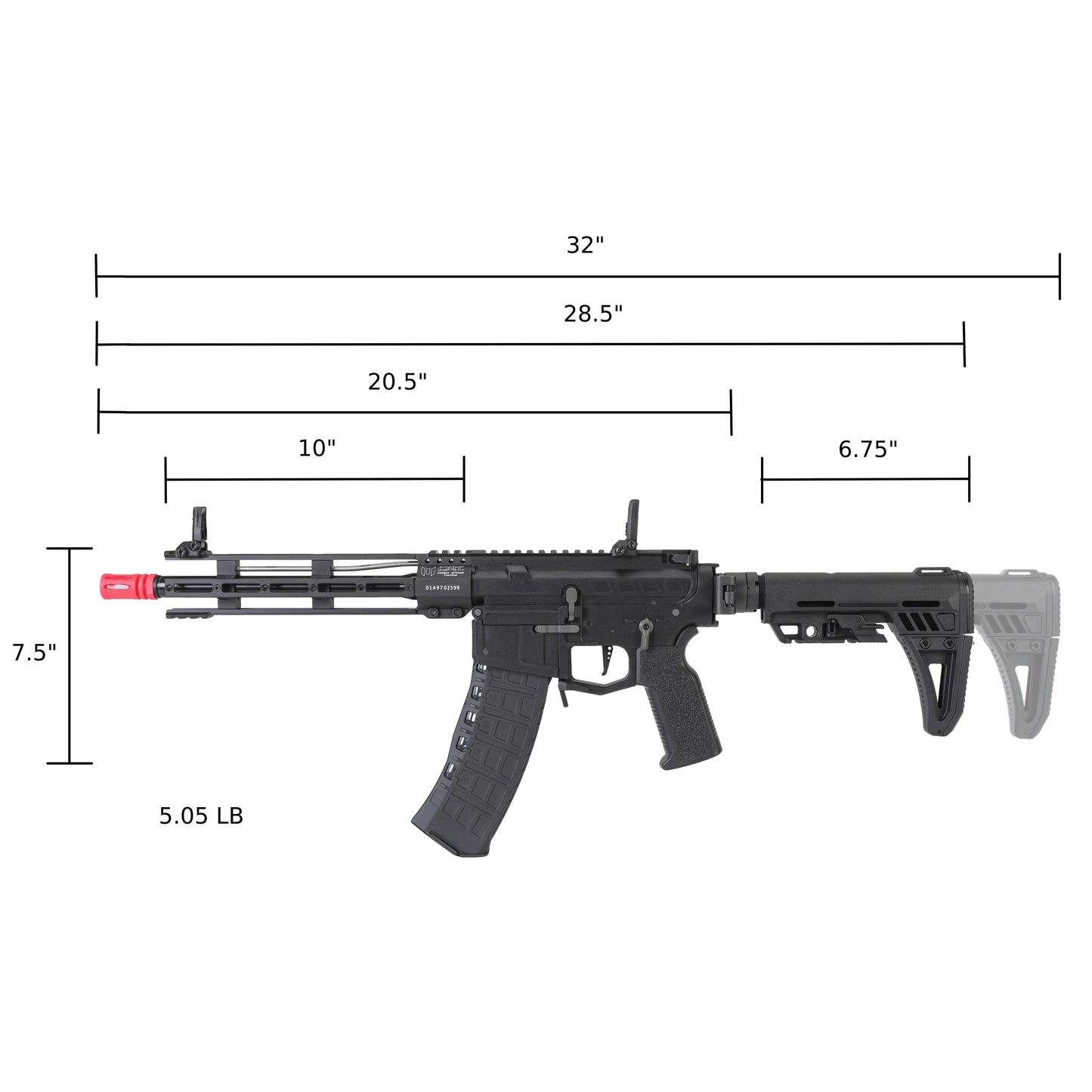 Arcturus X C.A.T. Versatile 10S AK AEG Airsoft Rifle - Black