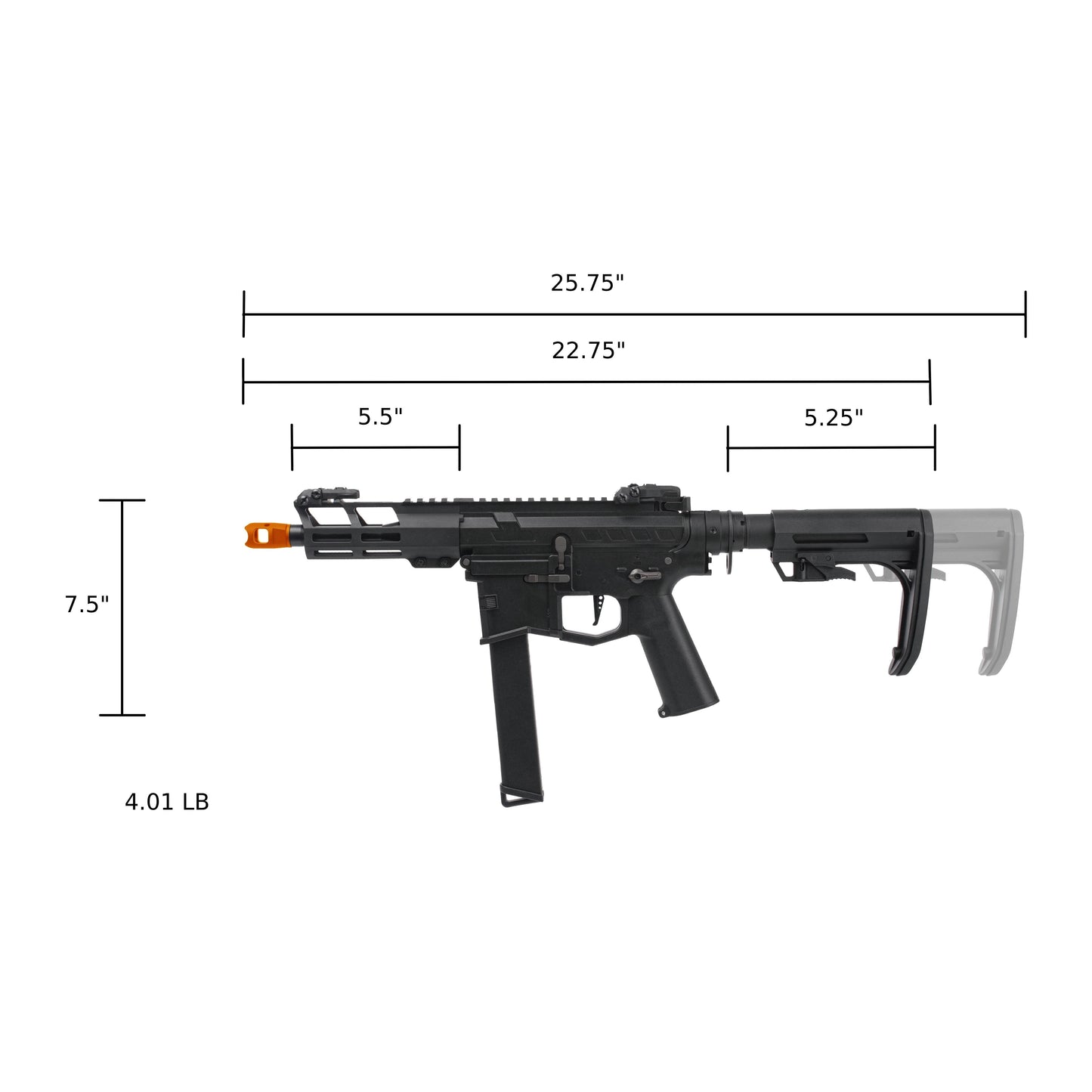 Arcturus X C.A.T. Versatile 5C PCC AEG Airsoft Rifle - Black