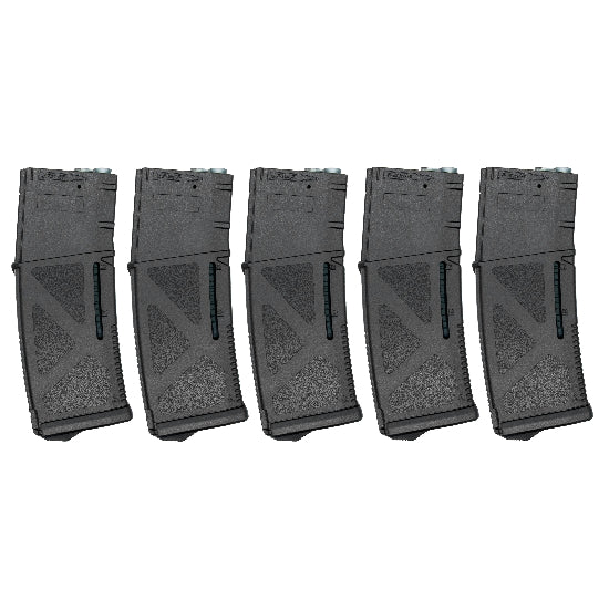 Arcturus M4/M16 MOD1 Windowed EMM Variable Cap 30/130 Round Mid-Cap Magazine (5 Pack) - Black (GG06-02)