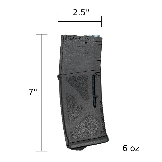 Arcturus M4/M16 MOD1 Windowed EMM Variable Cap 30/130 Round Mid-Cap Magazine (5 Pack) - Black (GG06-02)