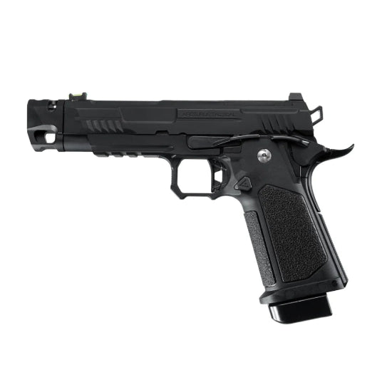 Arcturus Vanguard Hi-Capa 4.3 GBB Green Gas Airsoft Pistol w/Optics Ready Slide & Compensator - Black