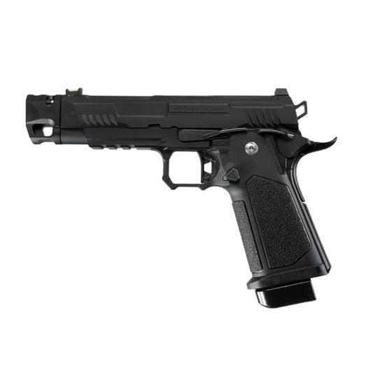 Arcturus Vanguard Hi-Capa 4.3 GBB Green Gas Airsoft Pistol w/Optics Ready Slide & Compensator - Black
