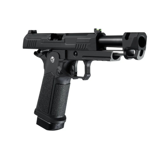 Arcturus Vanguard Hi-Capa 4.3 GBB Green Gas Airsoft Pistol w/Optics Ready Slide & Compensator - Black