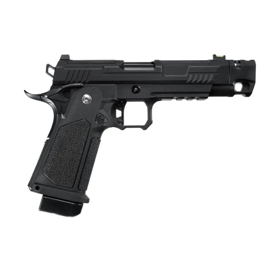 Arcturus Vanguard Hi-Capa 4.3 GBB Green Gas Airsoft Pistol w/Optics Ready Slide & Compensator - Black